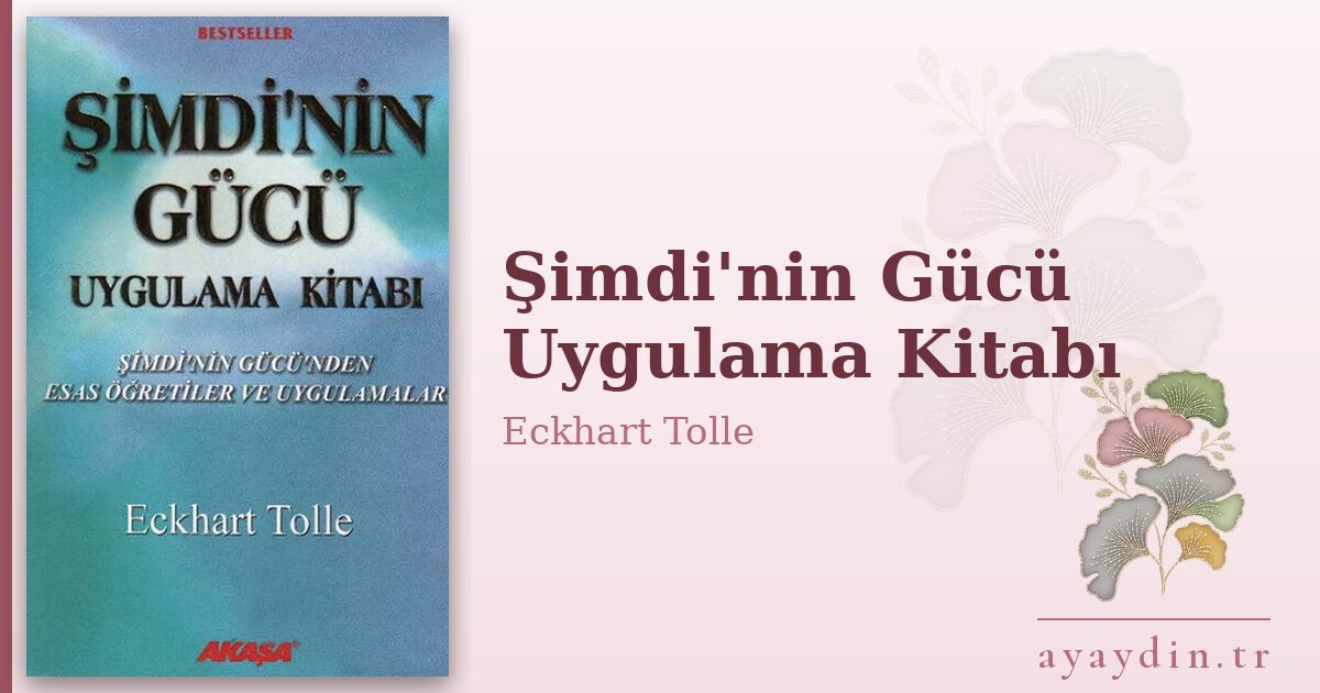 Şimdi'nin Gücü Uygulama Kitabı - Eckhart Tolle kitap alıntıları ve sözleri