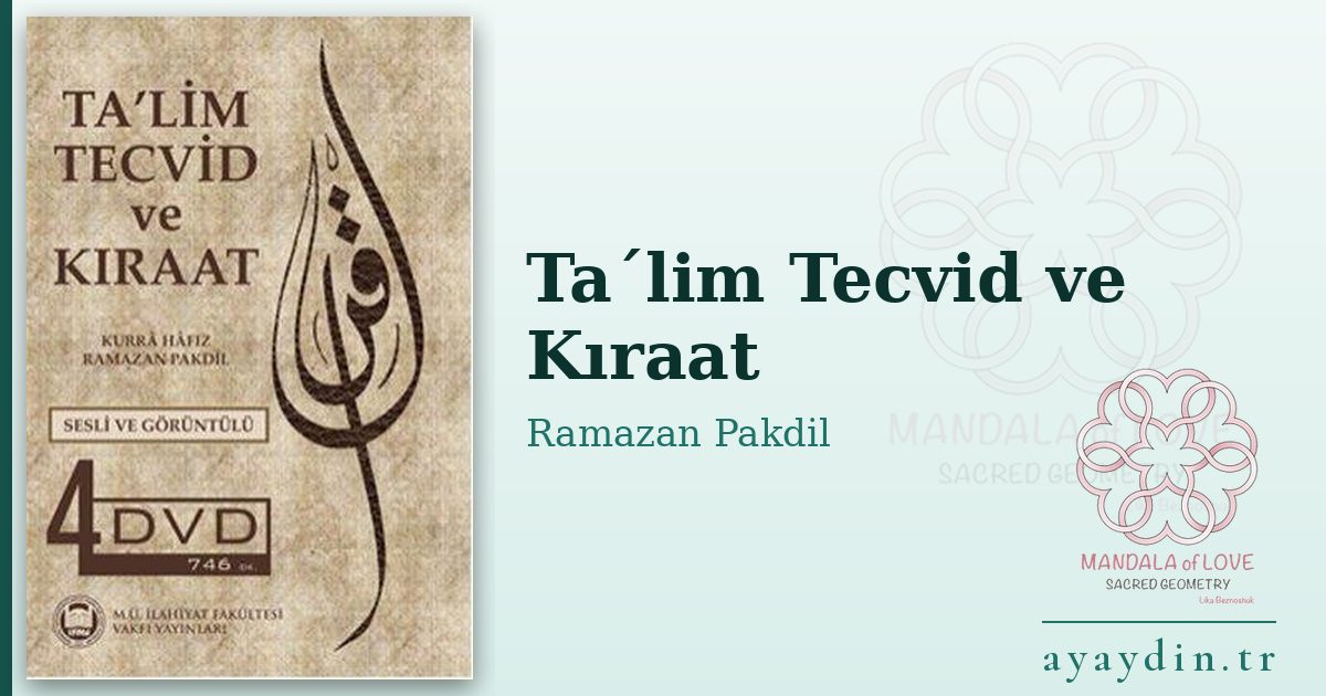 Ta´lim Tecvid ve Kıraat - Ramazan Pakdil kitap alıntıları ve sözleri