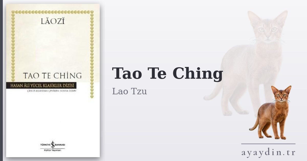 Tao Te Ching - Lao Tzu kitap alıntıları ve sözleri