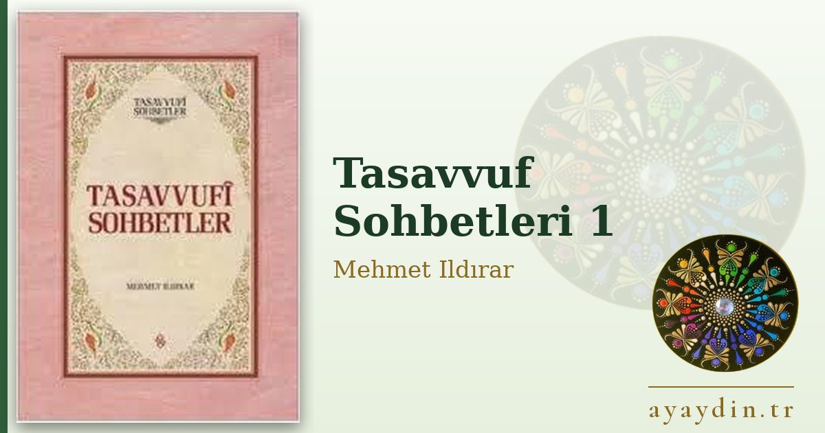 Tasavvuf Sohbetleri 1 - Mehmet Ildırar kitap alıntıları ve sözleri