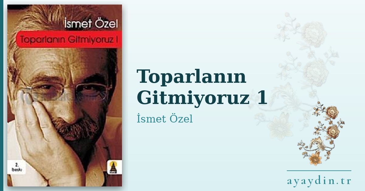 Toparlanın Gitmiyoruz 1 - İsmet Özel kitap alıntıları ve sözleri