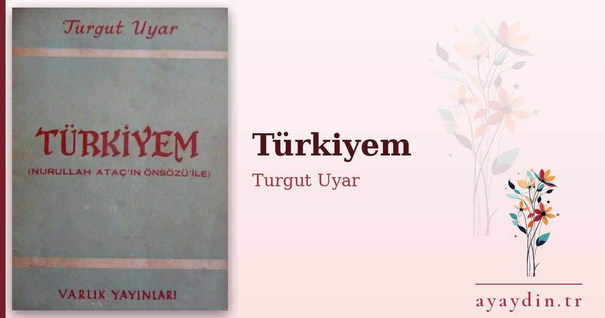Türkiyem - Turgut Uyar kitap alıntıları ve sözleri