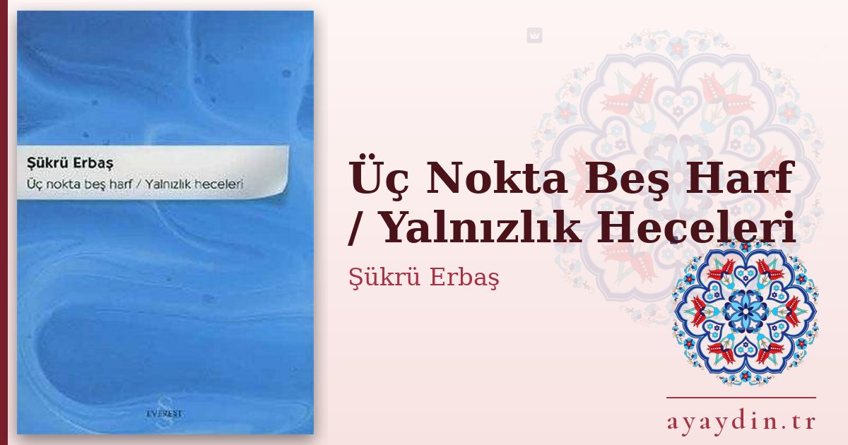 Üç Nokta Beş Harf / Yalnızlık Heceleri - Şükrü Erbaş kitap alıntıları ve sözleri