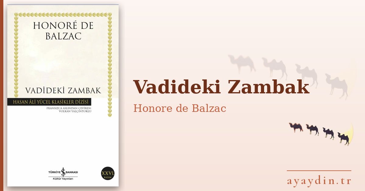 Vadideki Zambak - Honore de Balzac kitap alıntıları ve sözleri