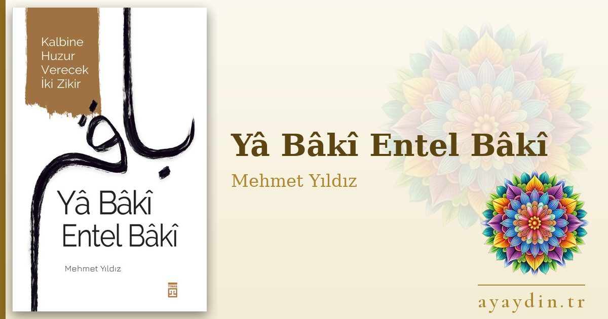 Yâ Bâkî Entel Bâkî - Mehmet Yıldız kitap alıntıları ve sözleri