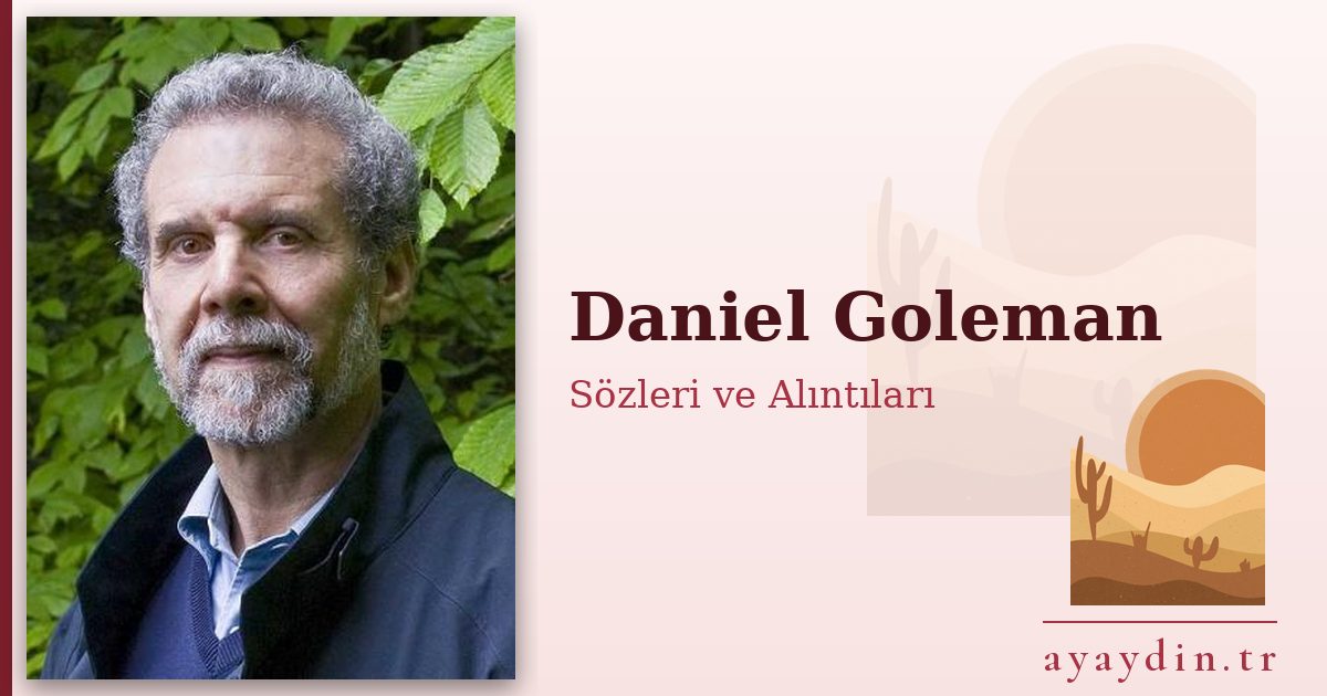 Daniel Goleman sözleri ve alıntıları
