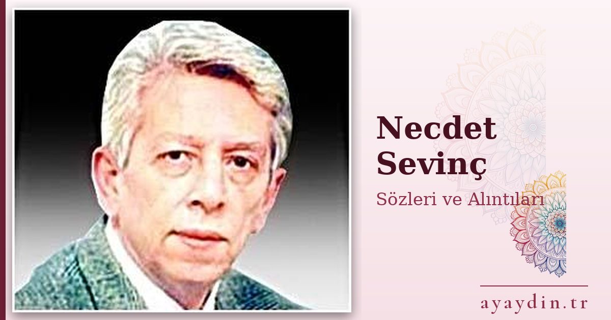 Necdet Sevinç sözleri ve alıntıları