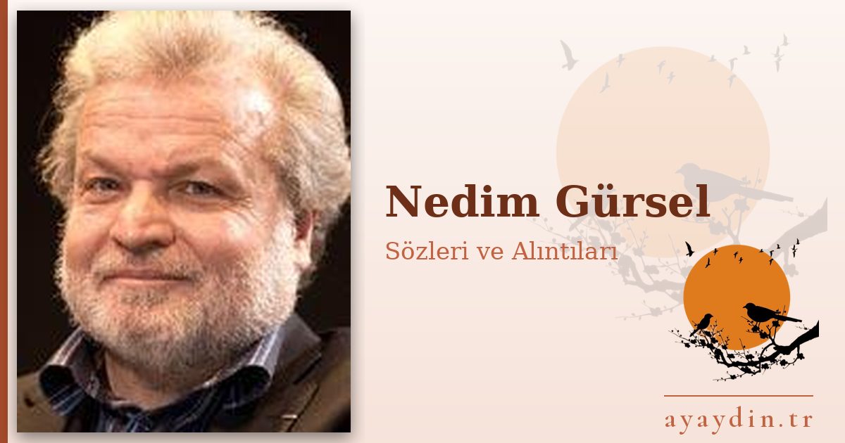 Nedim Gürsel sözleri ve alıntıları