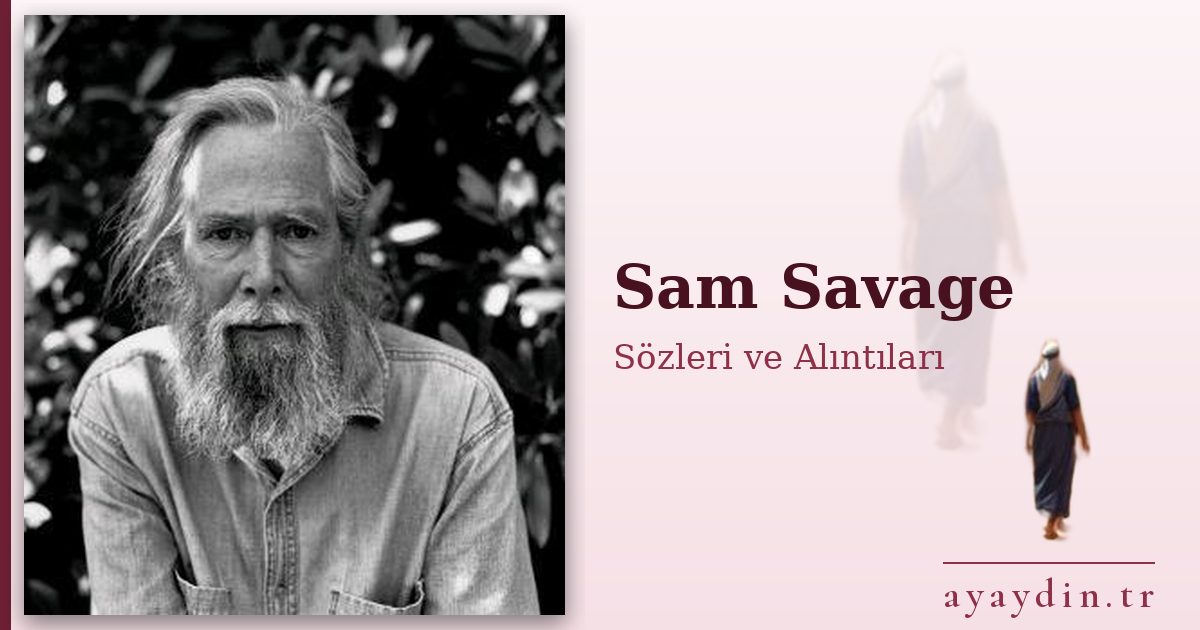 Sam Savage sözleri ve alıntıları