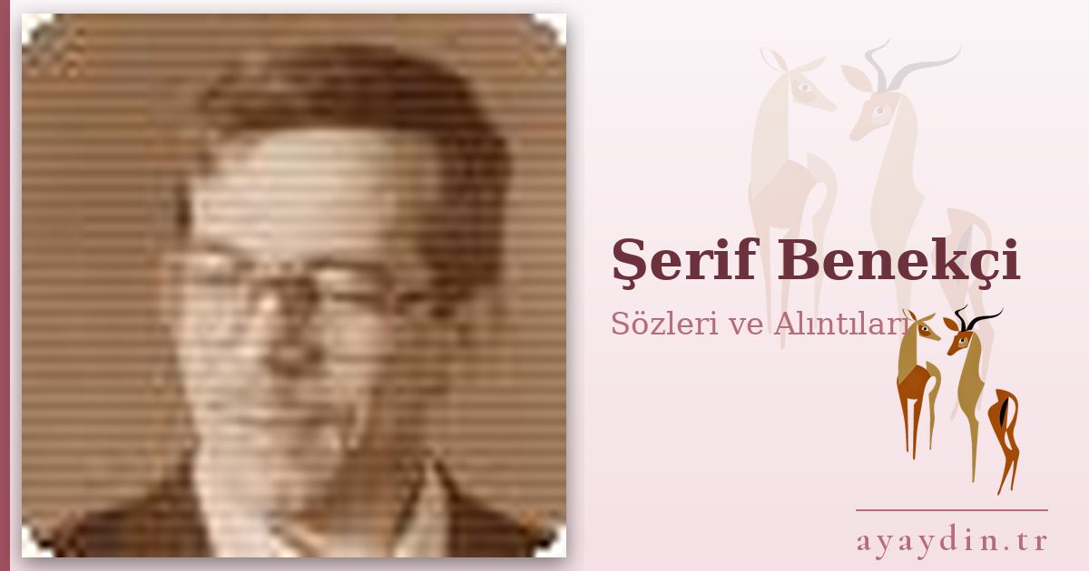 Şerif Benekçi sözleri ve alıntıları