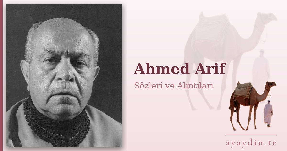 Ahmed Arif sözleri ve alıntıları
