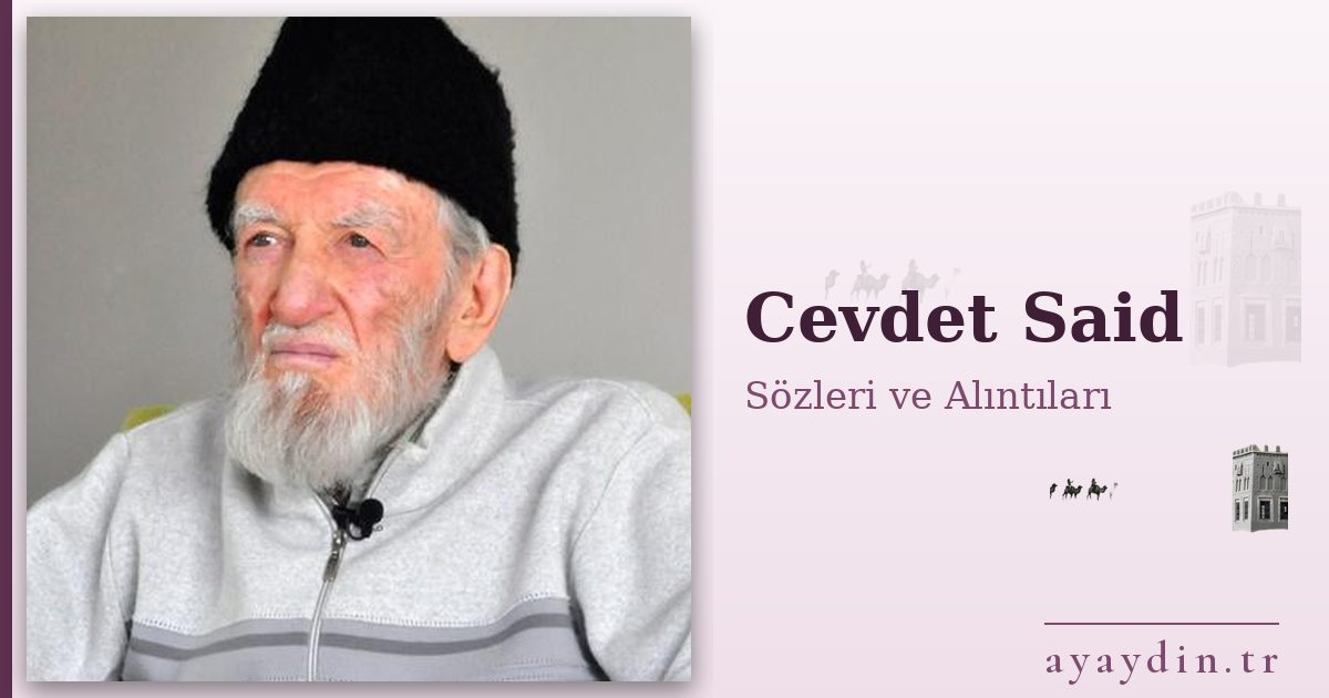 Cevdet Said sözleri ve alıntıları