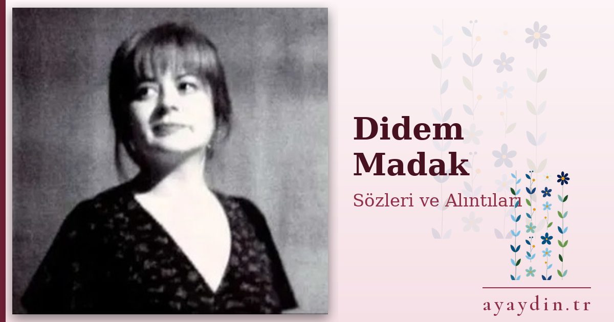 Didem Madak sözleri ve alıntıları