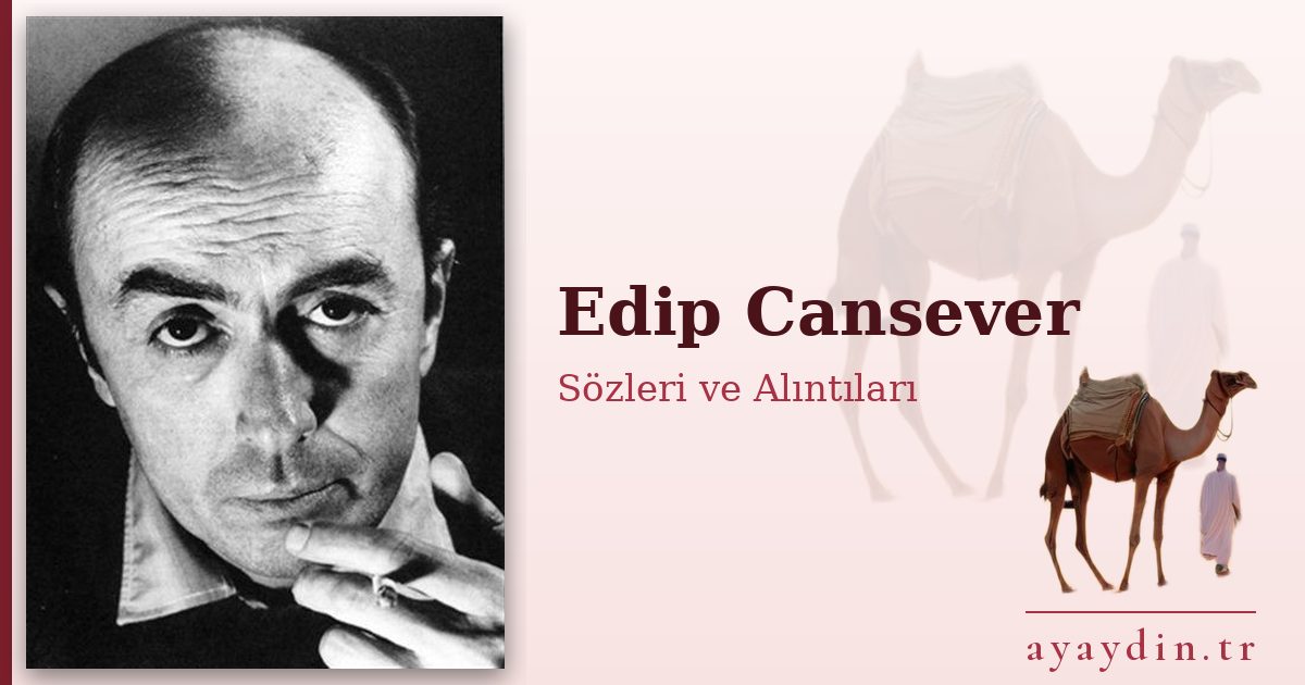 Edip Cansever sözleri ve alıntıları