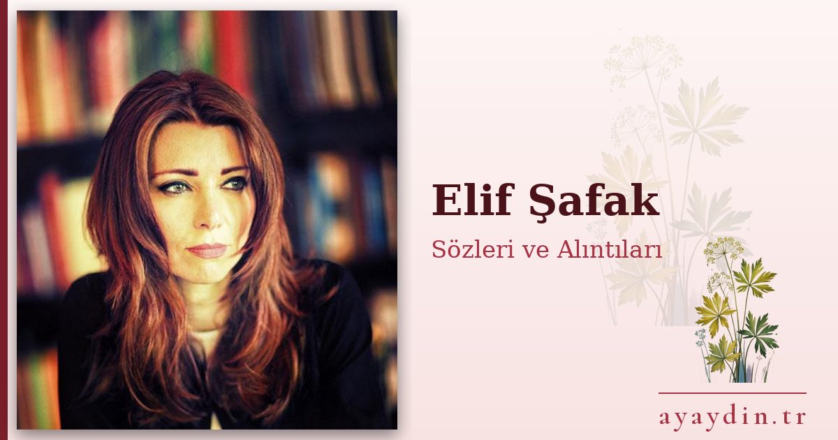 Elif Şafak sözleri ve alıntıları