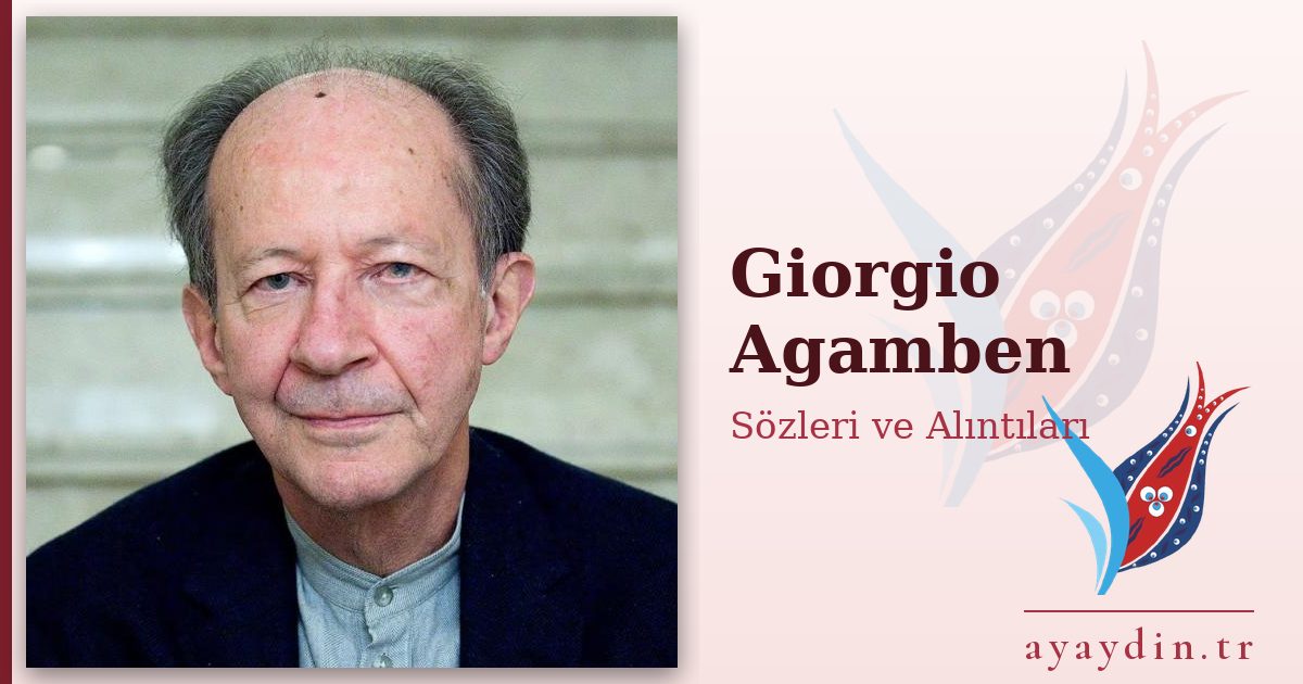 Giorgio Agamben sözleri ve alıntıları