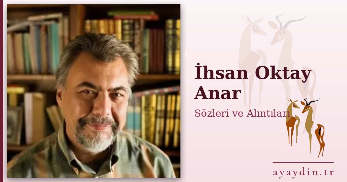 İhsan Oktay Anar sözleri ve alıntıları