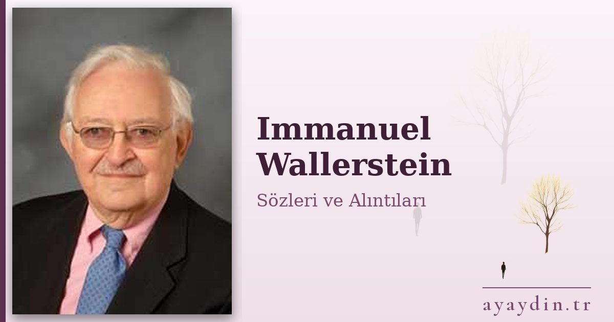 Immanuel Wallerstein sözleri ve alıntıları