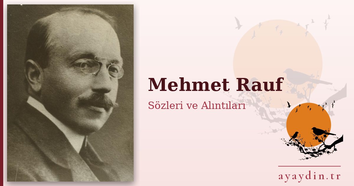 Mehmet Rauf sözleri ve alıntıları