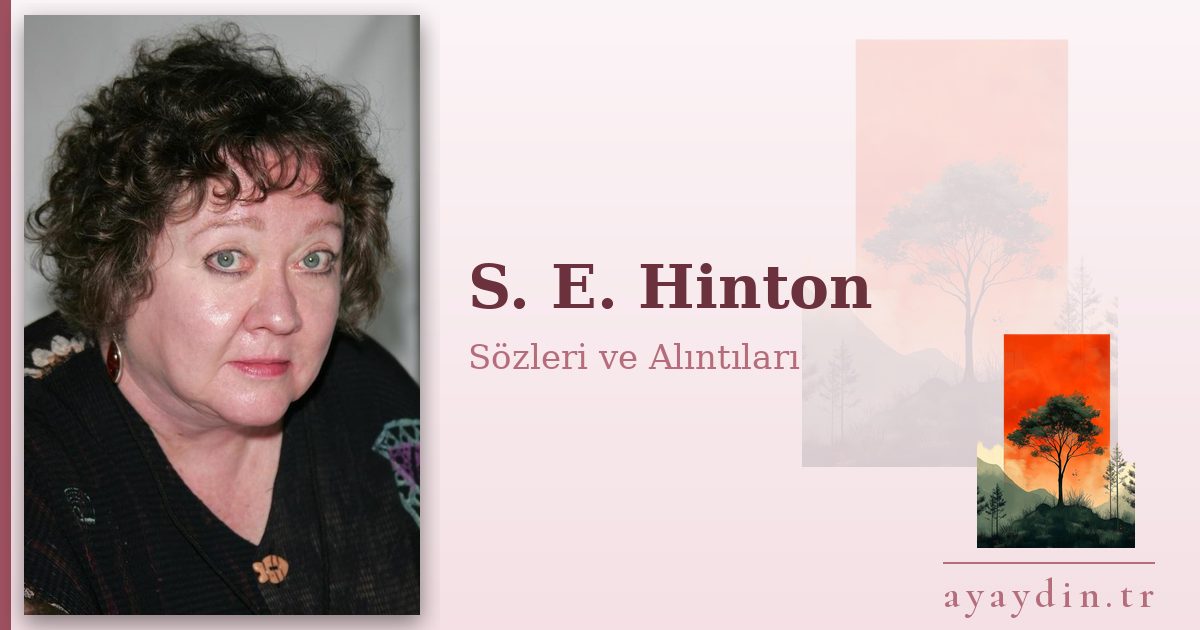 S. E. Hinton sözleri ve alıntıları