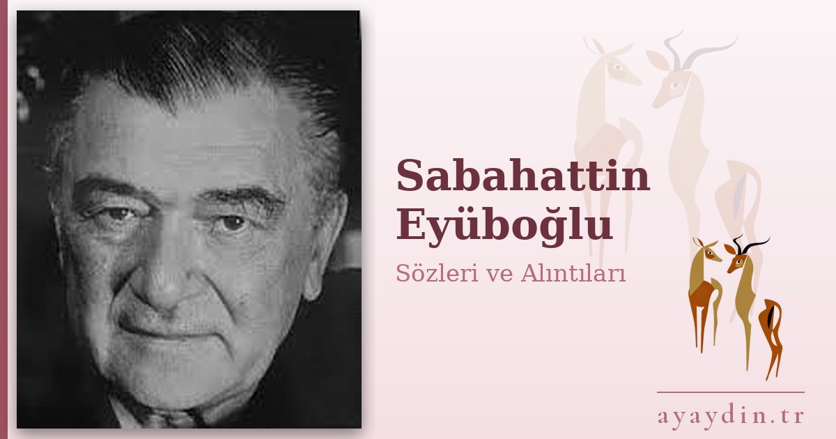 Sabahattin Eyüboğlu sözleri ve alıntıları