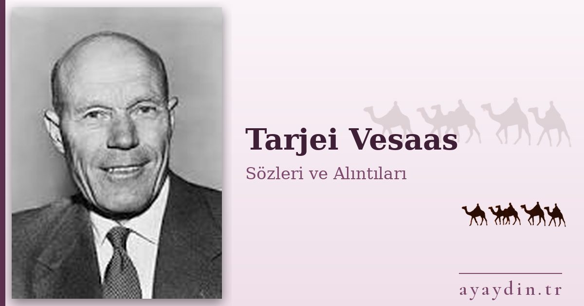 Tarjei Vesaas sözleri ve alıntıları