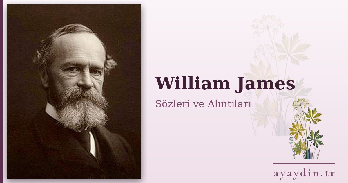 William James sözleri ve alıntıları