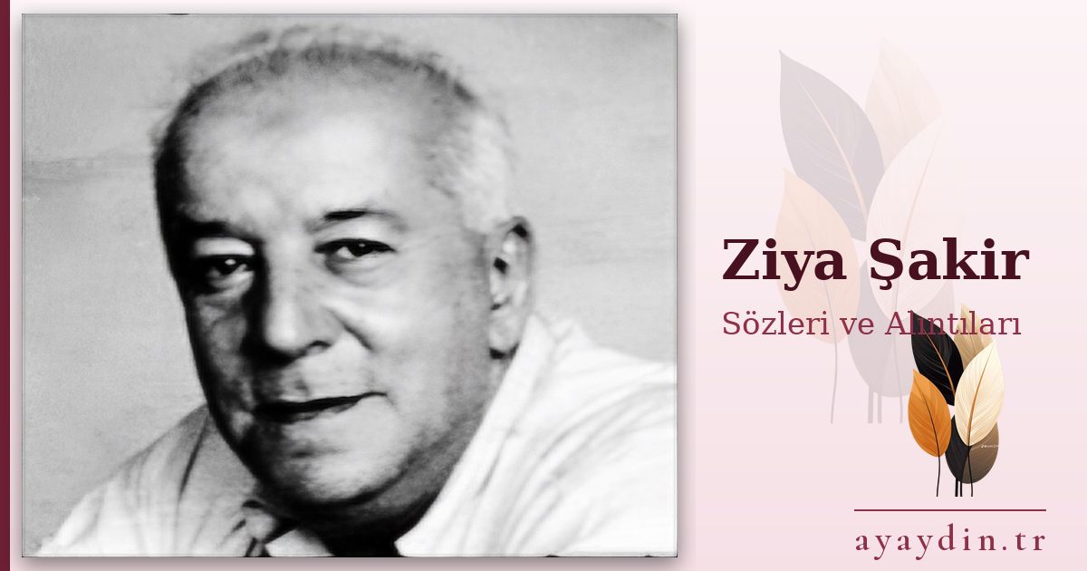 Ziya Şakir sözleri ve alıntıları